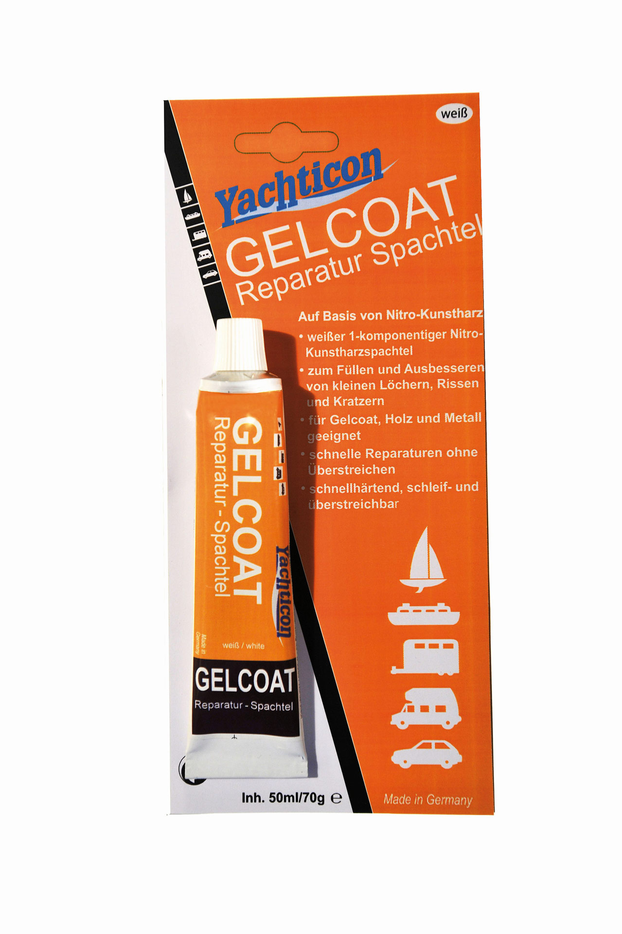 Yachticon Gelcoat Reparatur Spachtel 70 g weiß